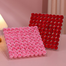 3cm香皂花三层无底座花头diy肥皂花仿真玫瑰花七夕情人节教师节