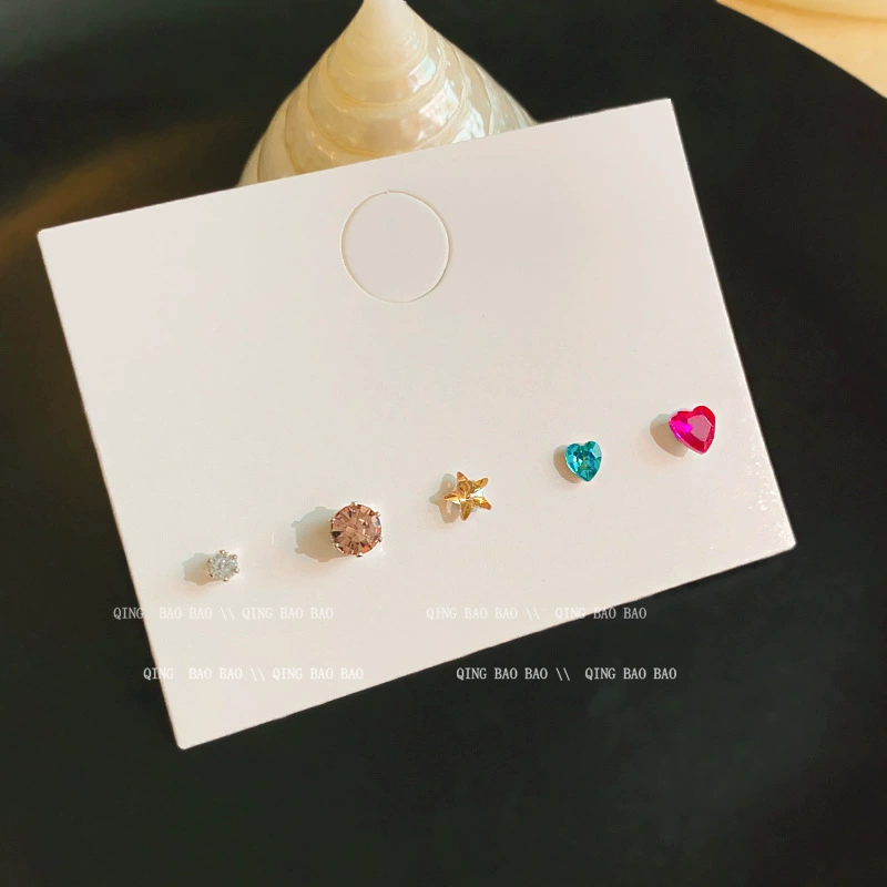 Small set, fashionable design earrings, silver 925 sample, simple and elegant design, light luxury style, high-quality style, trend of season
