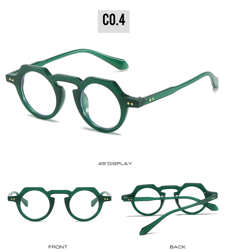 Solid Color Pattern Women'S, Men'S Gender Retro, Sweet Style Retro Sweet Solid Color PC UV400 Protection Round Frame Full Frame Men's Sunglasses