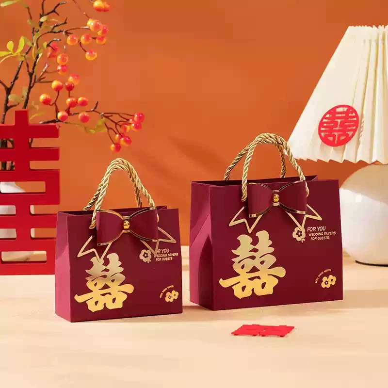 Chinese -style candy box wedding engagement creative new wedding sugar box wedding handprint can put smoke candy box empty box