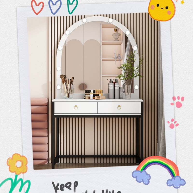 흑백 표면+80*40*160+곡면 거울+조명