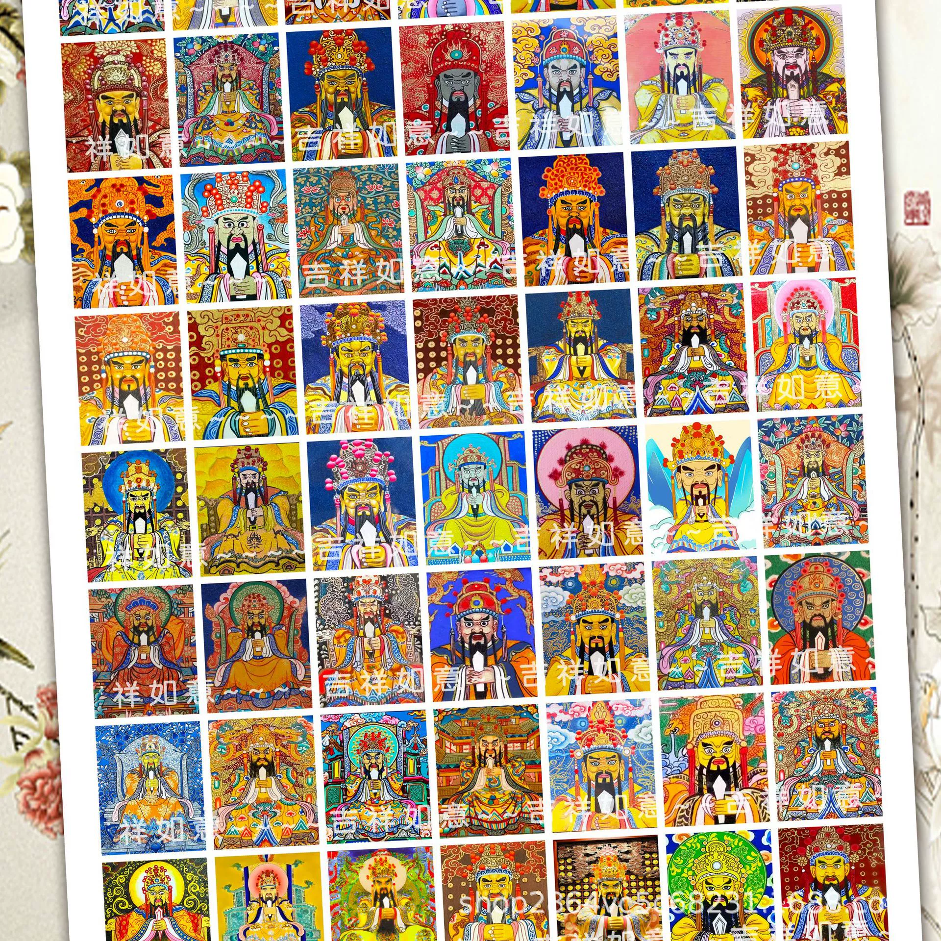 Тангка, тибетская репродукция, изготовленная на заказ с оригинальными этническими узорами: Дракон Пяти Патшин, Желтый Бог Богатства, Зеленая Тара, Заки Рам в тибетском стиле (непальский).