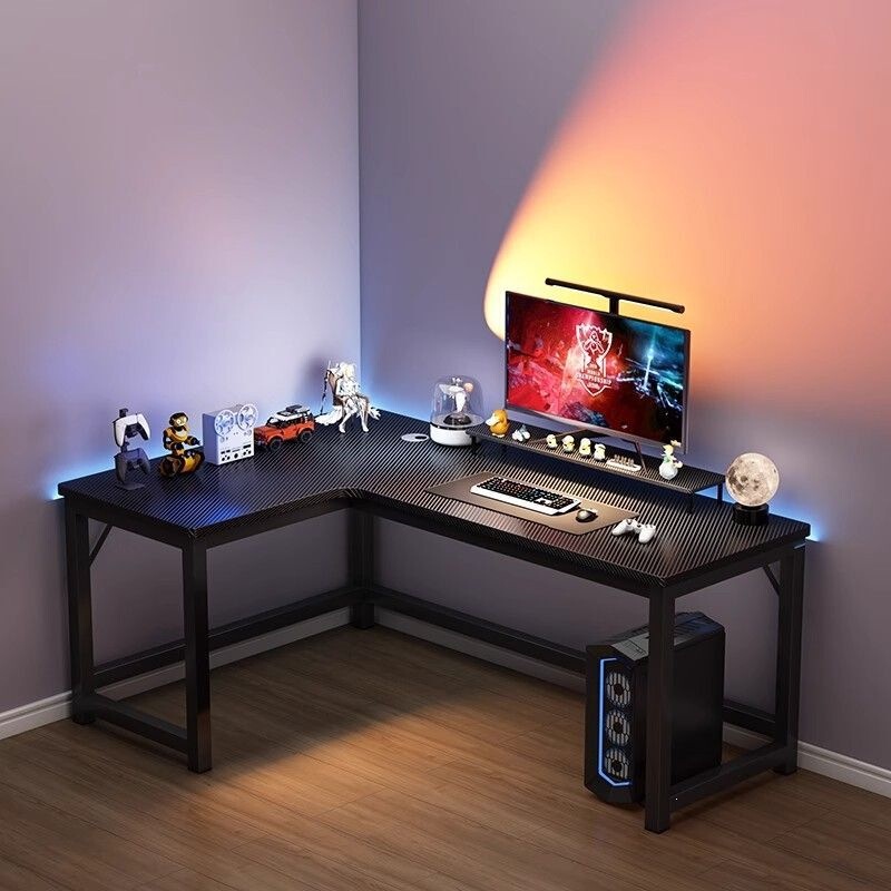 Corner desk for bedroom, desktop computer table, home gaming desk and chair, new Chinese-style large desk, student study desk Corner desk for bedroom, desktop computer table, home gaming desk and chair, new Chinese-style large desk, student study desk