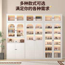 钢制鞋柜家用玄关入户收纳柜现代简约大容量储物柜室内外鞋架铁艺