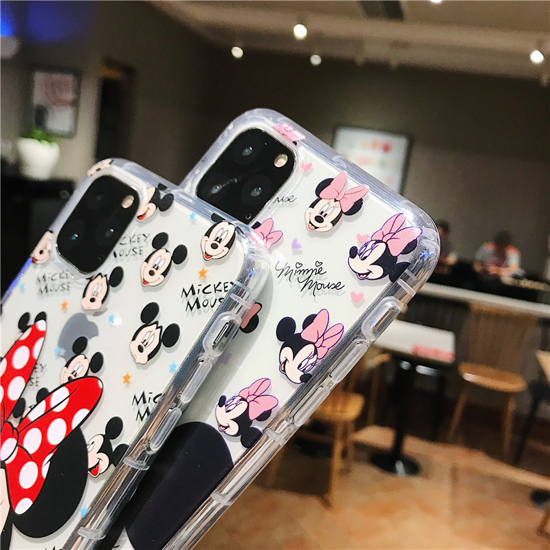 Mickey Minnie para Apple 12 caja del teléfono iPhone13promax funda protectora 11 todo incluido creativo 15 hembra