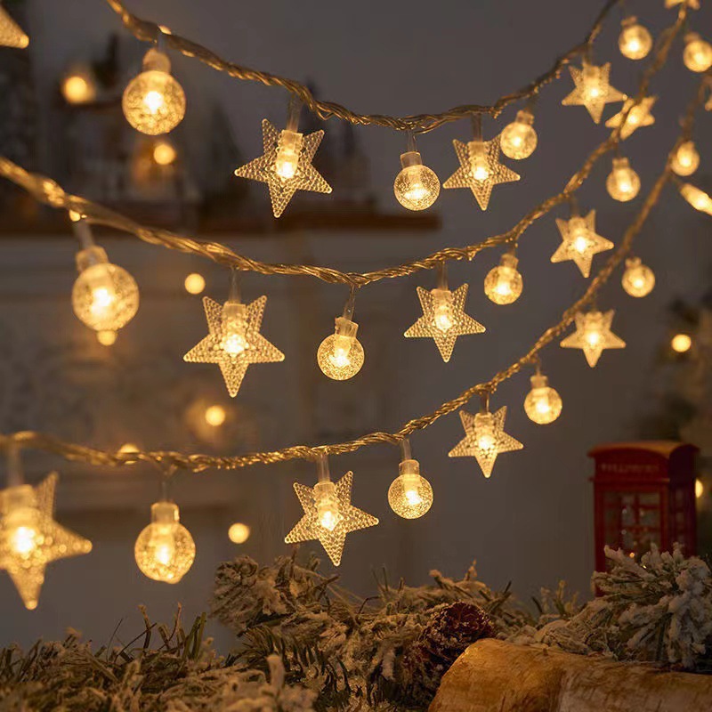 Crystal ball with stars (warm color)