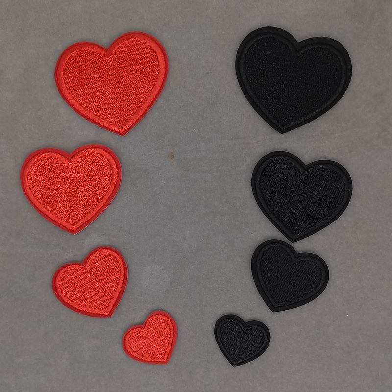 美新现货情侣爱心电脑绣花标衣服补丁贴刺绣布贴服装装饰辅料贴花