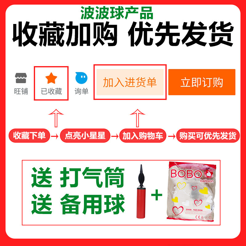 20寸网红透明发光波波球 玫瑰花气球 夜市地推扫码卡通气球批发详情3