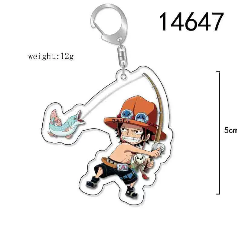 Аниме брелок One Piece Ackle перилатеральный, Луффи Саурон прозрачный кулон, двусторонний DIY