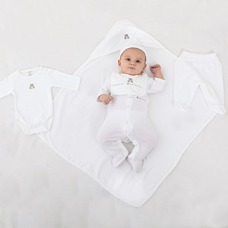 Bebé de algodón 6-piezas traje sunnozy europeo y americano ins2022 otoño recién nacido mameluco ropa traje