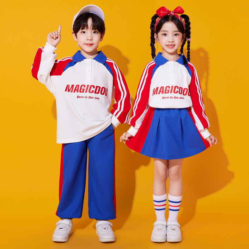 어린이 치어리더 의상 초등 학교 게임 가을 개회식 유치원 교실 의상 체조 의상