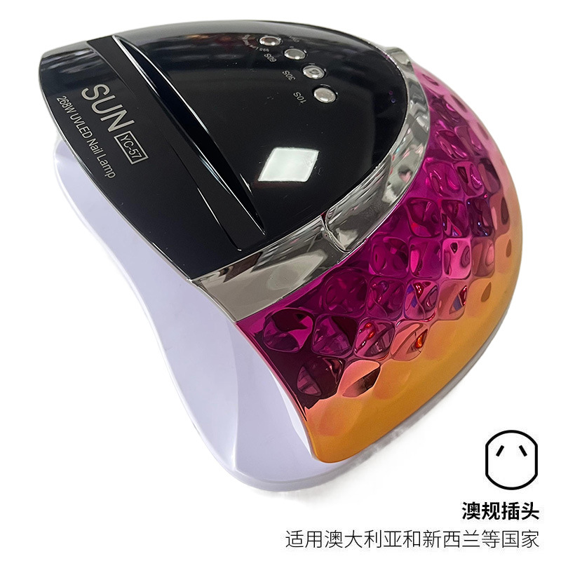 Lámpara de manicura de almacenamiento 268W de alta potencia UV + LED doble fuente de luz pegamento de manicura luz fototerapia inteligente transfronteriza