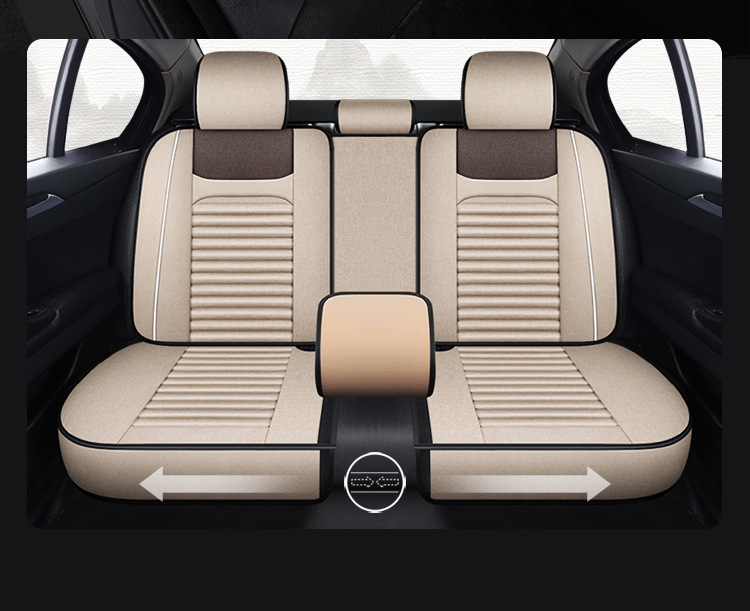 New Car Seat Covers for All Seasons, Linen Seat Cushions for Small Cars, Spring and Summer Car Seat Covers, Full Coverage Ice Silk Special Seat Cushions