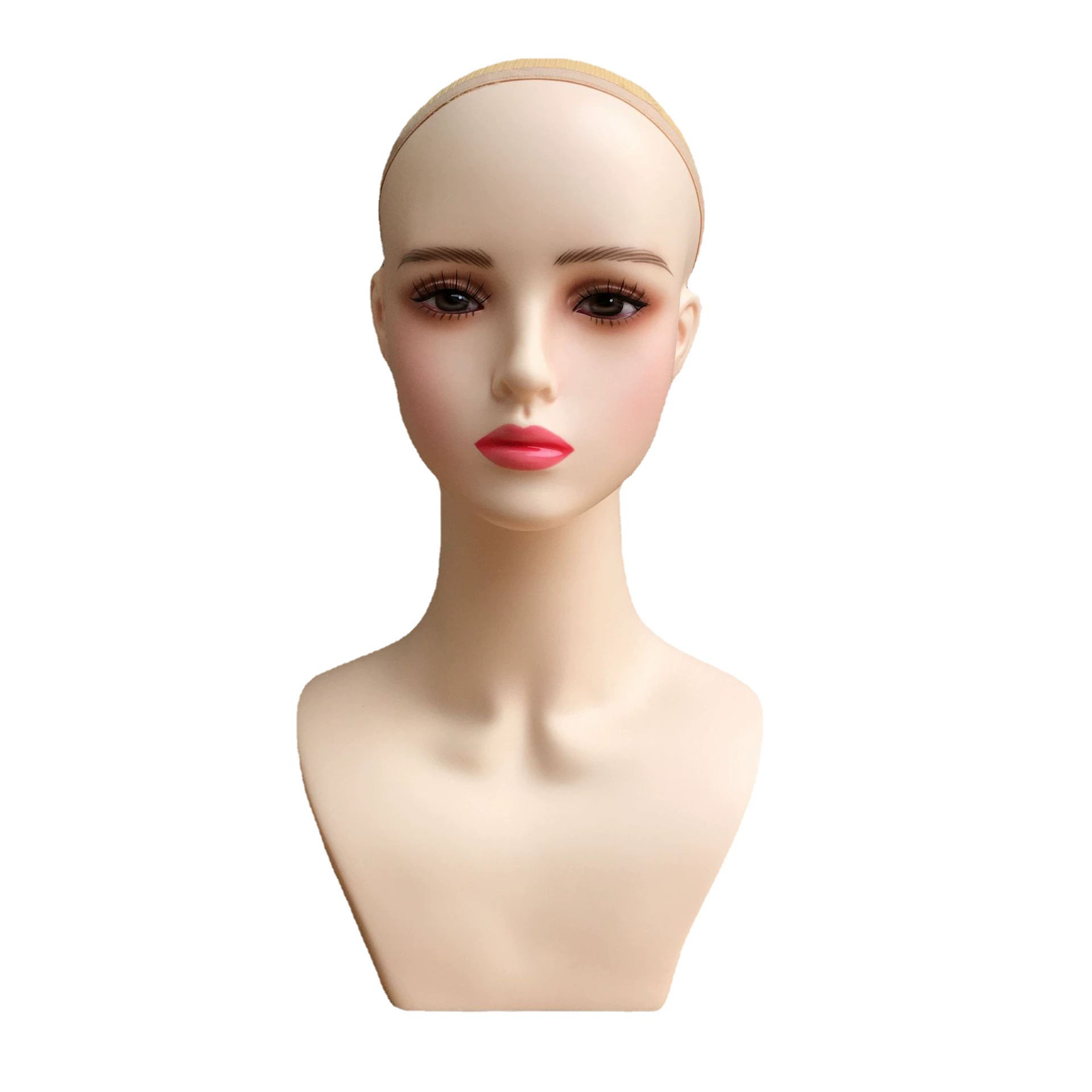 Манекен голова (Сан Тайянь) ПВХ, плечо для демонстрации, высота 45 см, подставка для париков и украшений