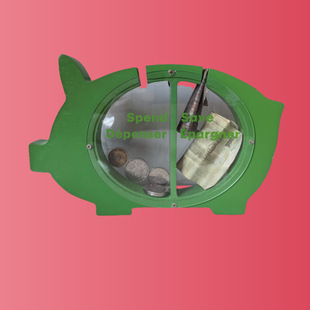 Spot Amazon Cross-Border Wooden Piggy Bank Creative Piggy Transparent Acrylic Wooden Box Wooden Crafts Ornaments