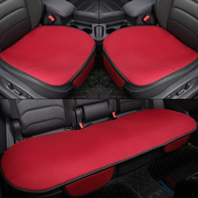 Seat Cushions, All-Season Universal Massage Four Seasons Pad - red-three-piece-set1-general