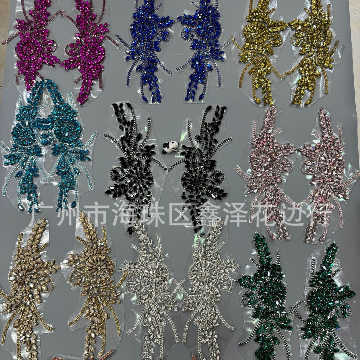欧美新款 水钻背胶 服装贴花 玻璃钻手工diy 头饰 服装辅料配件