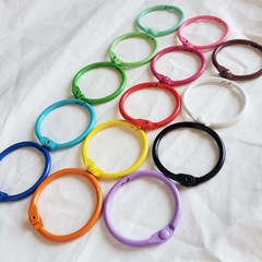 Diyキーホルダー部品30mm鉄製塗装カラー円形キーホルダー