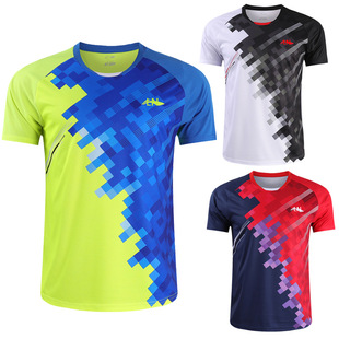 New Badminton Men's and Women's Short-sleeved Series Quick-drying Badminton Women's Cool Sports Competition Clothing 6221