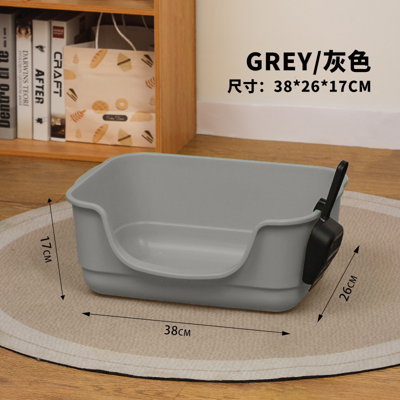 Inodoro para gatos anti-salpicaduras adición de gran tamaño abierto fabricantes de productos para mascotas venta directa al por mayor