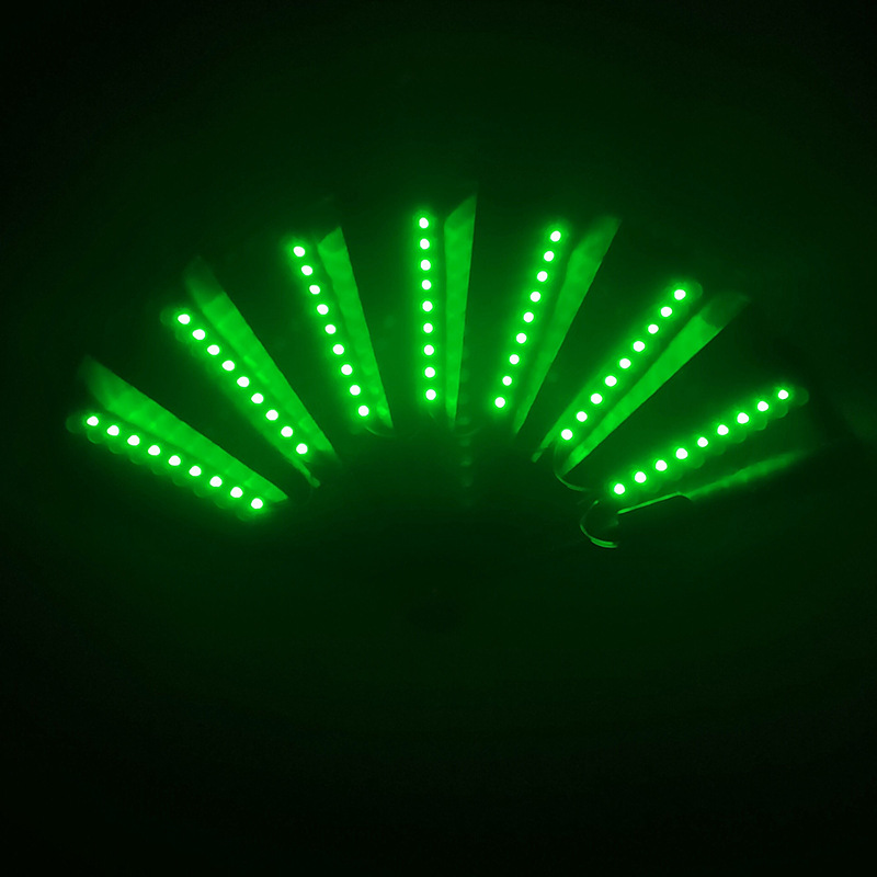 Popular LED luminoso ventilador bar discoteca baile atmósfera props internet celebridad paño luminoso hombres y mujeres color mágico LED ventilador props