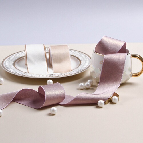 Japanese and Korean soft bronzing single-sided snow textile belt diy bow hairpin hair accessories hat straw hat gift box shoelaces