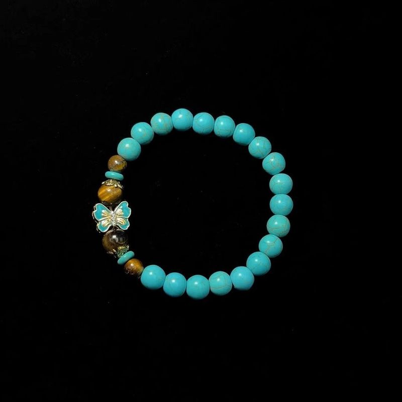2025新款个性复古风 Vintage古着 Turquoise butterfly青蝶属手串|undefined