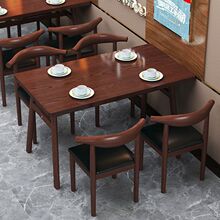 快餐桌椅组合小吃奶茶早餐甜品店餐厅食堂餐桌椅桌子面馆商用经济