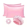 Pillowcase, fuchsia shower cap