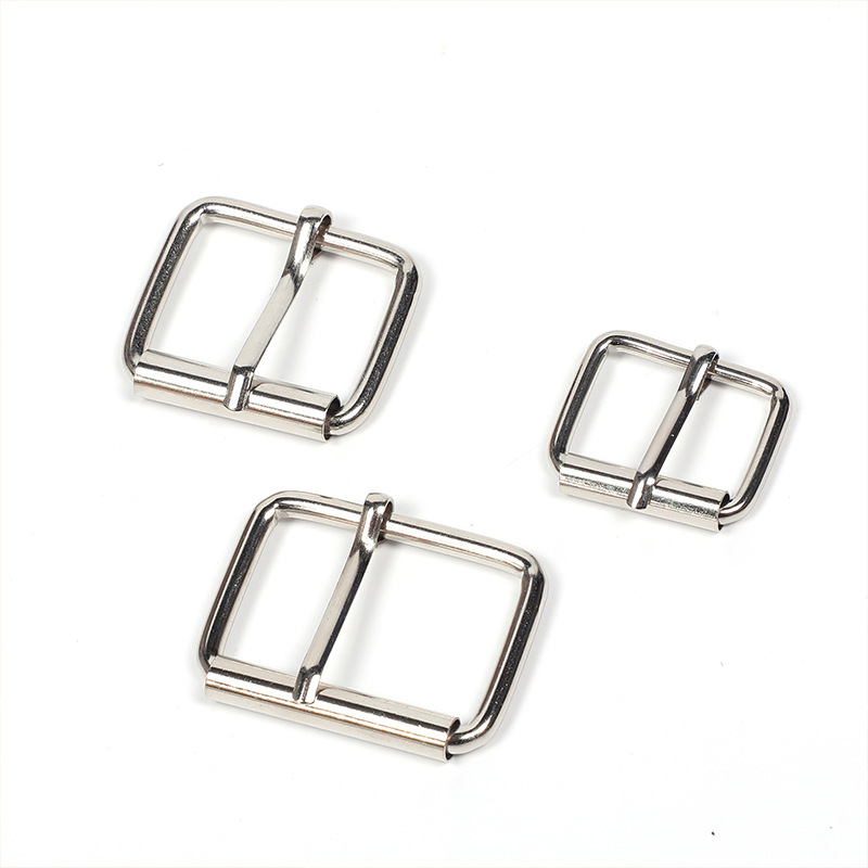 Botón de aguja cuadrada de metal se puede personalizar cinturón de hombro cinturón de cuero ajuste botón bolsas accesorios de hardware botón de aguja de hierro