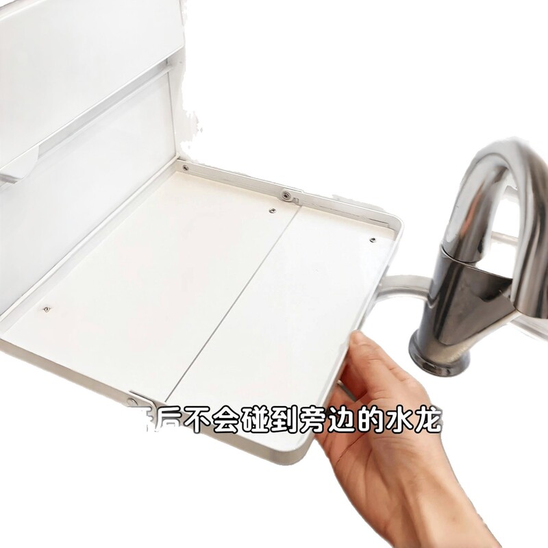 折叠靠墙壁上备菜盘厨房多功能收纳置物架多层转角落调味料碗碟筷|undefined