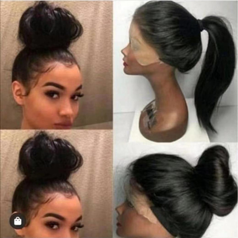 European and American new front lace ponytail wig 13*4 wig women's long hair front lace chemical fiber headgear