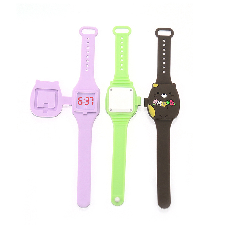 Silicone children's electronic cartoon watch