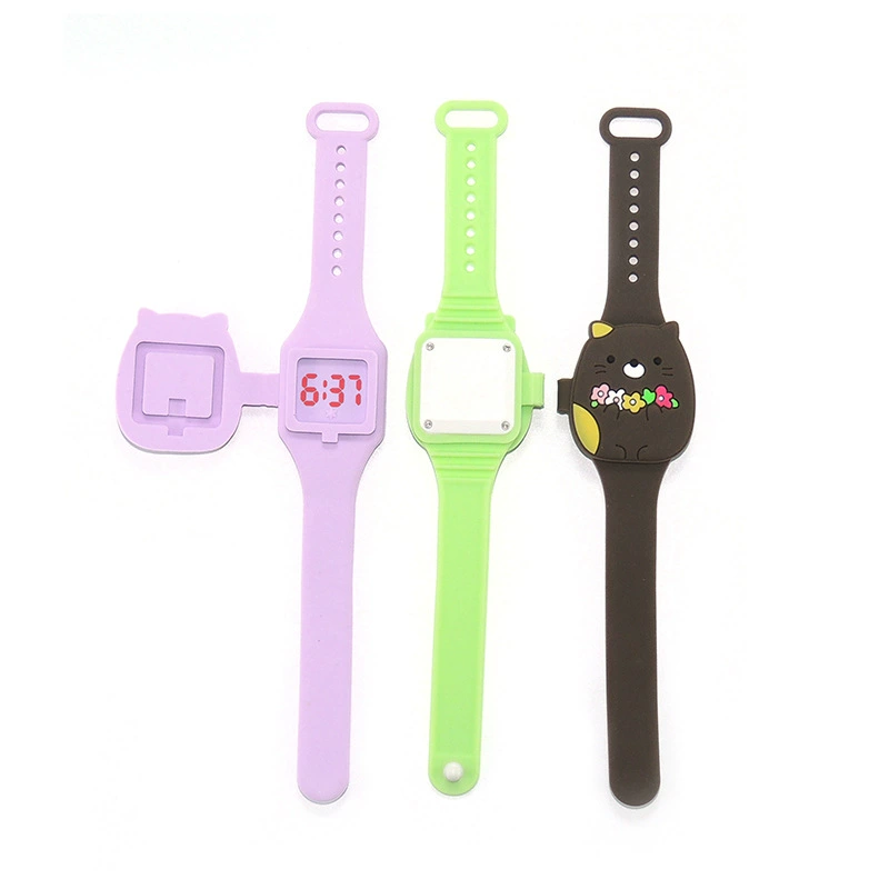 Silicone children's electronic cartoon watch