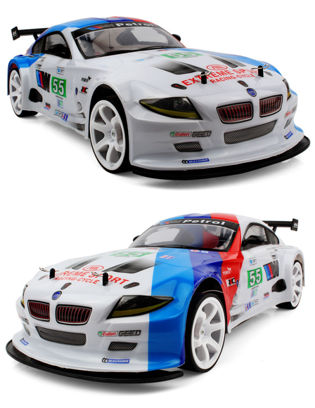 ホットセール 1:10 高速リモートコントロール四輪駆動レーシングカー 2.4 グラムドリフトライト付き 40-70KM/H フラットランニングおもちゃの車|undefined