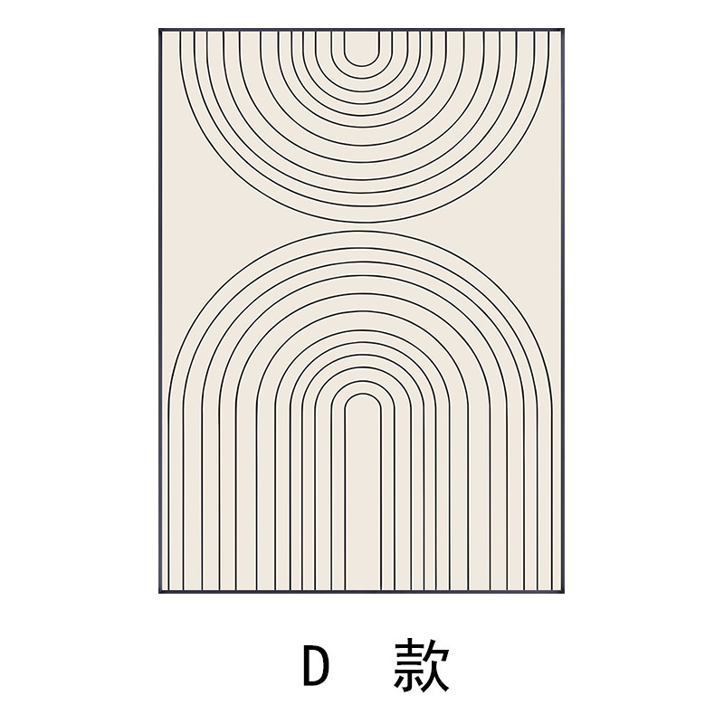 黑白灰棕系设计师软装搭配挂画现代极简卧室床头挂画客厅背景装饰|undefined