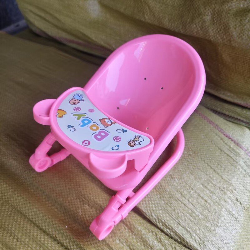 Toy Doll Dining Chair Rocking Chair Small Plate Spoon Knife Fork Baby Bottle Nipple Set Realistic Pretend Play Toys