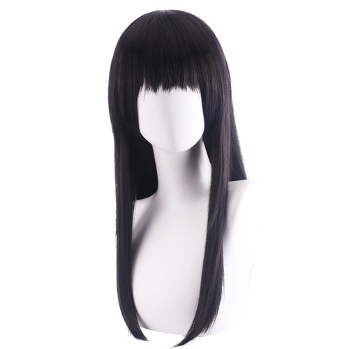 Cardamom Mitaka Asa cos wig War Demon Chainsaw Man 2 Chainsaw Man long black straight hair uniform fake hair
