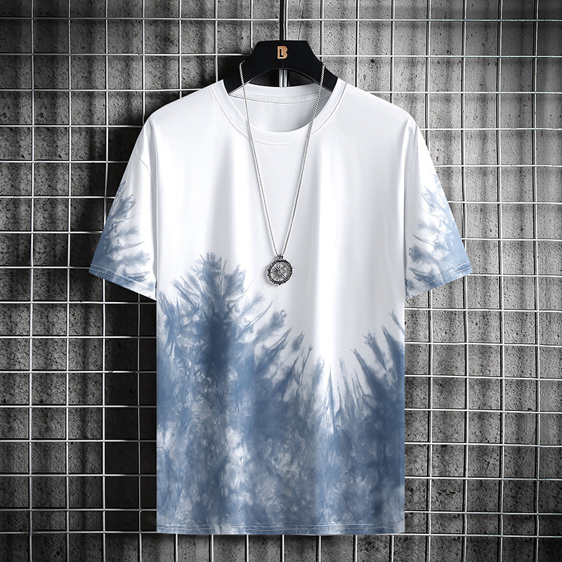 2023 nuevo verano de hombre camiseta de manga corta camiseta de moda suelta camiseta de media manga gradiente ropa de hombre ropa de moda para hombres