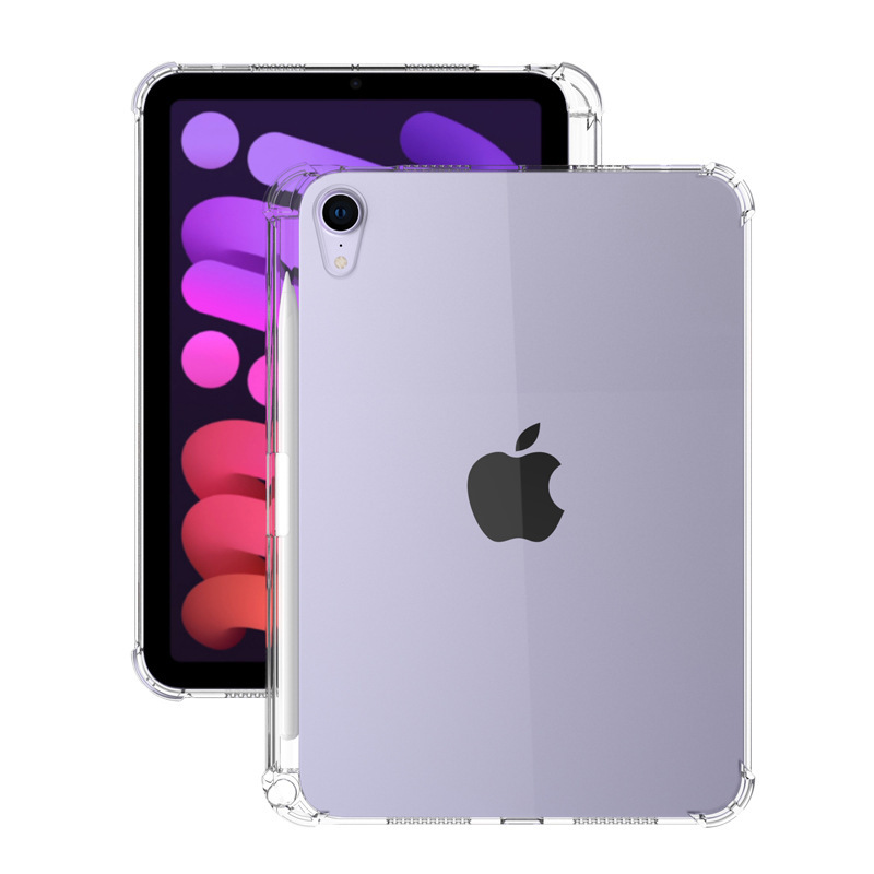 iPadmini6 anti-drop protective cover with Pen slot ipad9 10.2 2022 magnetic charging transparent soft case