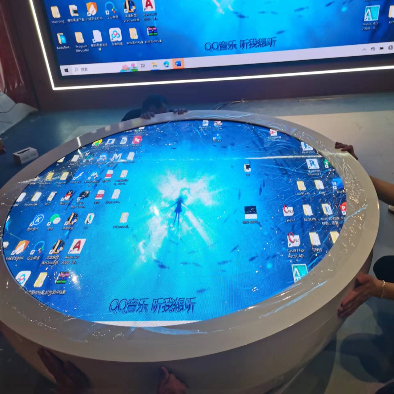 圆形纳米触摸膜透明触控膜金属网格膜多点触控防水可定制