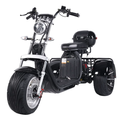 Coolji three-wheel electric skateboard lithium tram Harley electric car single wide tire battery car large wheel (Elektrikli skuterlər)