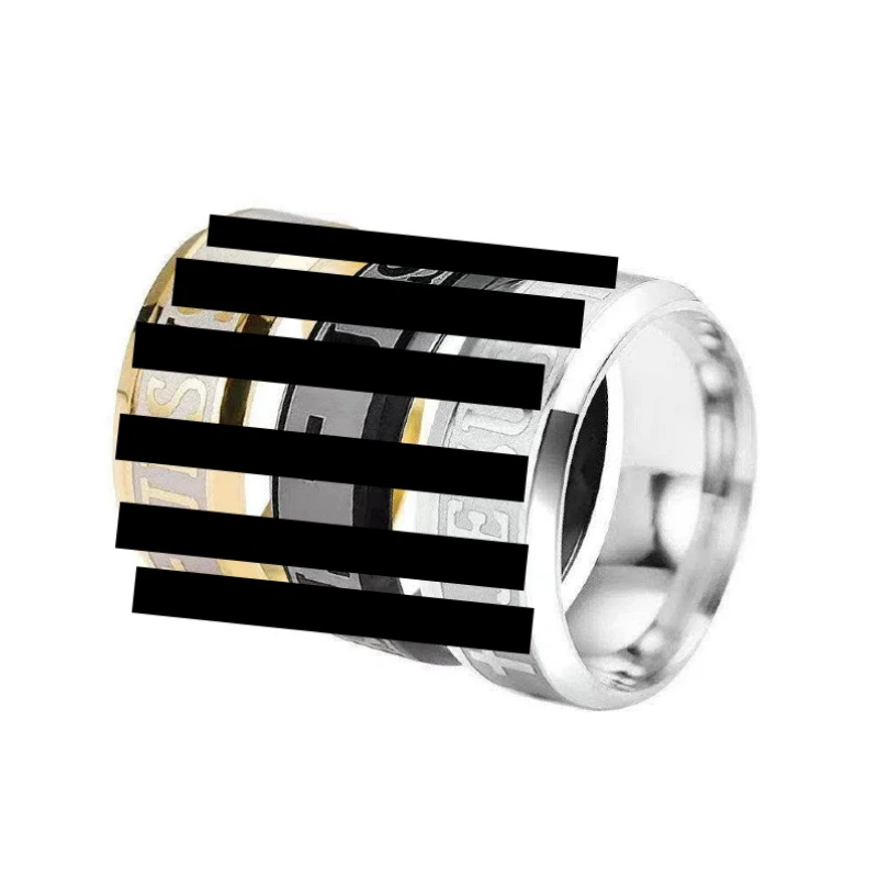 European and American Cross-Border Stainless Steel Ring Men's Non-Fading Ring Titanium Steel Ring Men's Fashion Jewelry Wholesale Jj