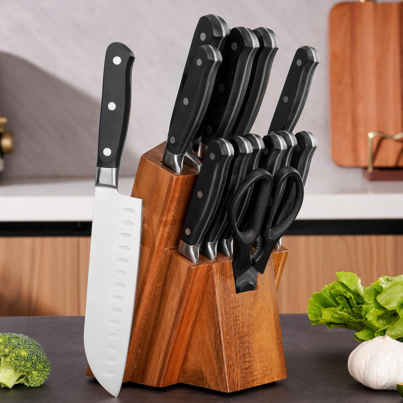 Cuchillo de acero inoxidable de madera de color personalizado cuchillo de acero inoxidable cuchillo de cocina de madera de color ABS mango image 5