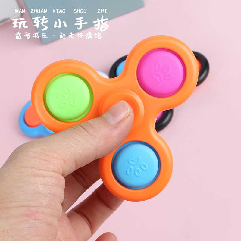 Cross-border Amazon mini rodent pioneer finger gyro bubble music fingertip gyro finger press toy gift
