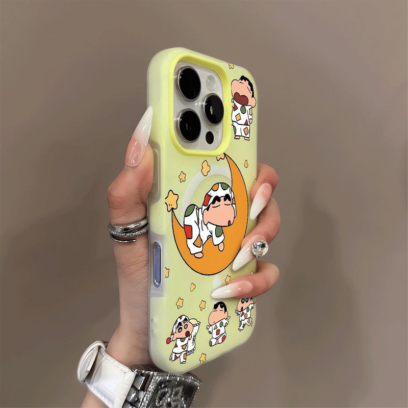 磁気ゼリー 2-in-1 携帯電話ケース クレヨンしんちゃん Apple 17promax 強力な磁気携帯電話ケース ファッショントレンド|undefined