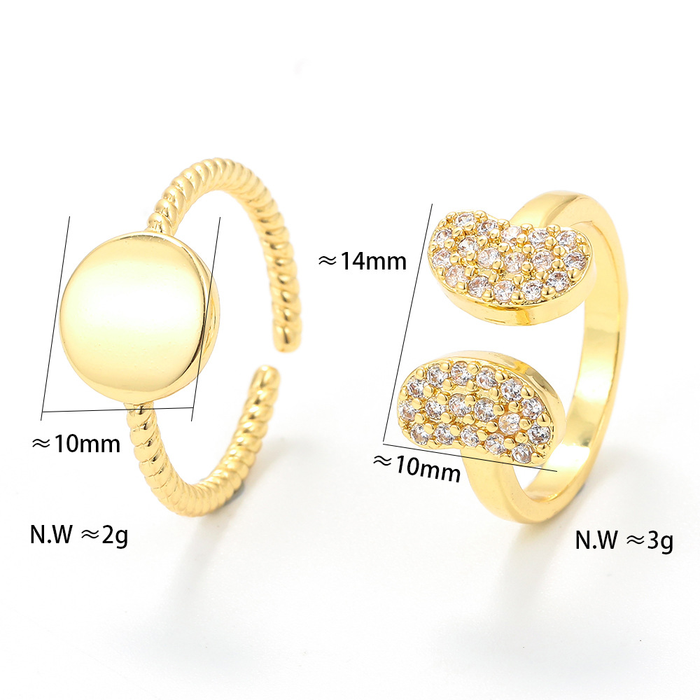 Nihaojewelry Wholesale Jewelry Korean Round Glossy Butterfly Shaped Opening Ring display picture 5