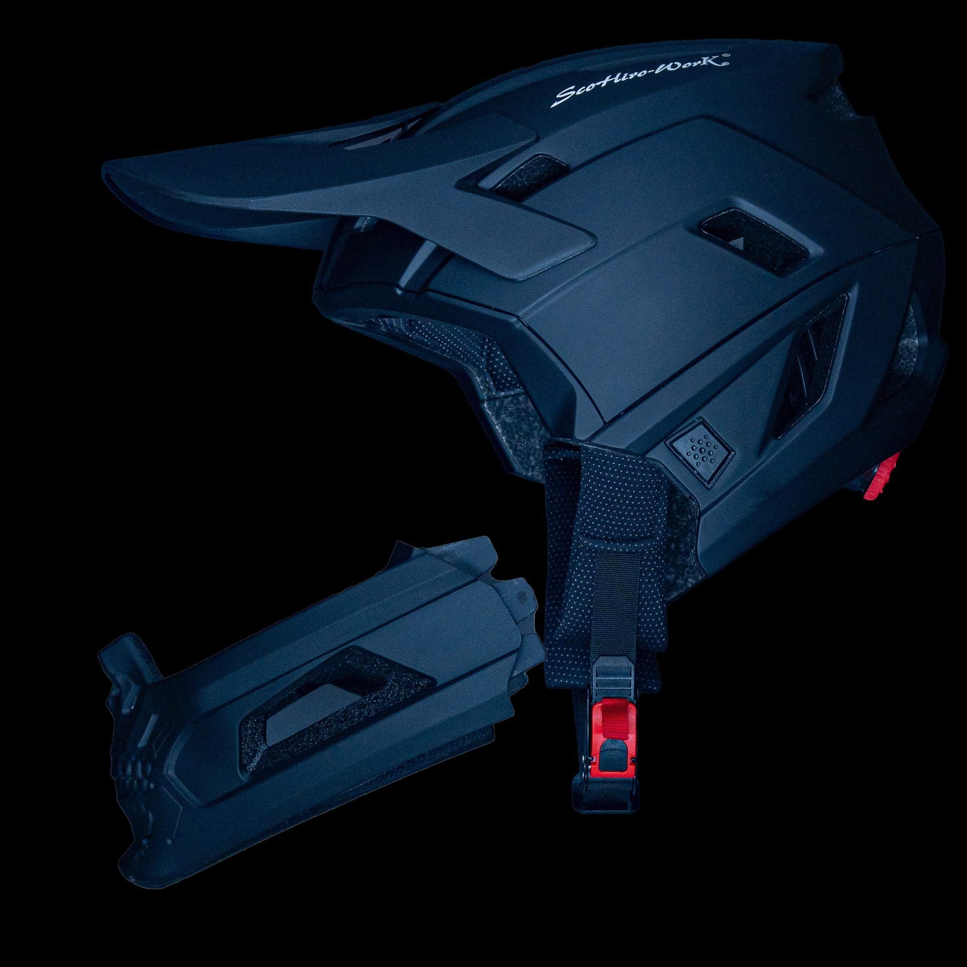 Casco Integral de Ciclismo Scorpio Grimace Desmontable para Descenso de Montaña, BMX, Ultraligero, AM, Todoterreno, TikTok Face