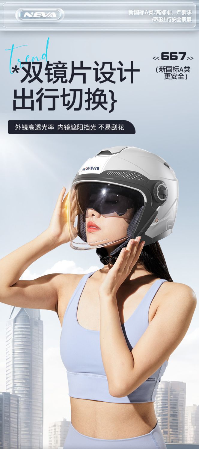 Suitable for New National Standard Certified Electric Scooter Helmets, Motorcycle Helmets for Women, 3C Summer All-Season Safety Helmets