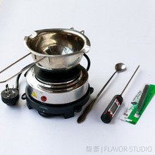 馥蕾 diy香薰蠟燭制作大豆蠟加熱工具套餐不銹鋼化蠟鍋電熱爐量杯